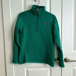 Patagonia Better Sweater 1/4 zip Teal Great Condition Womens M